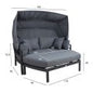 Sofa TOMSON with canopy, dark grey