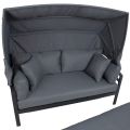 Sofa TOMSON with canopy, dark grey