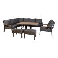 Garden furniture set PARKER 5-parts, grey