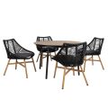 Garden furniture set HELSINKI table and 4 chairs